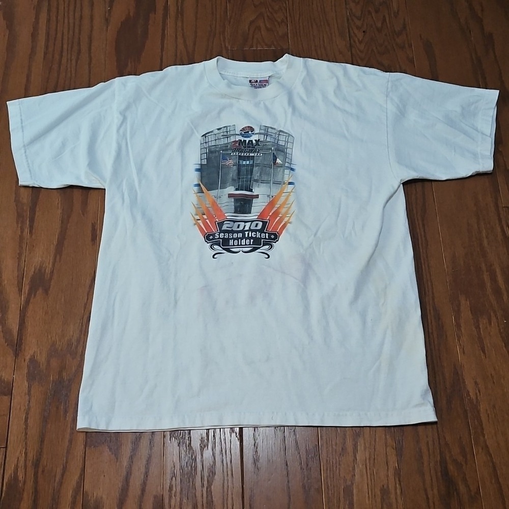 ZMAX Dragway 2010 Season Ticket Holder Shirt Mens Size XL White Graphic Tee